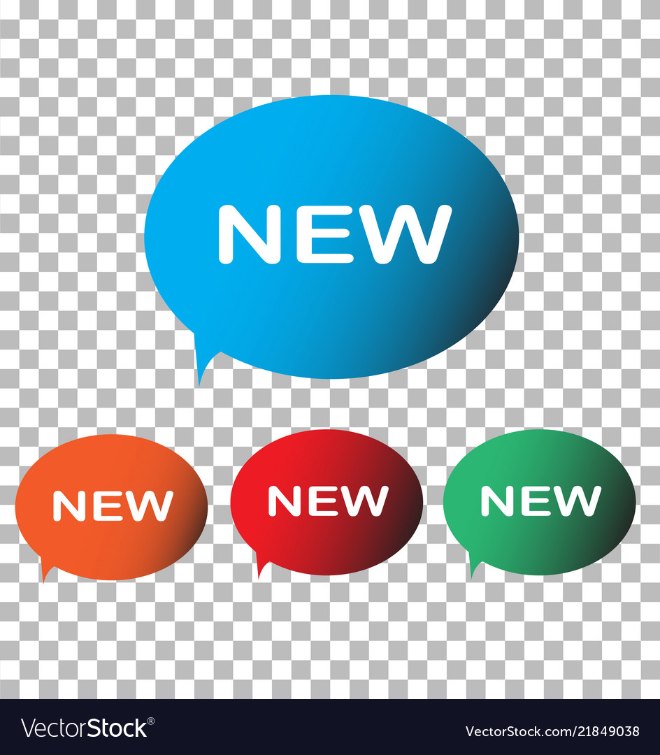 New icon on transparent background label