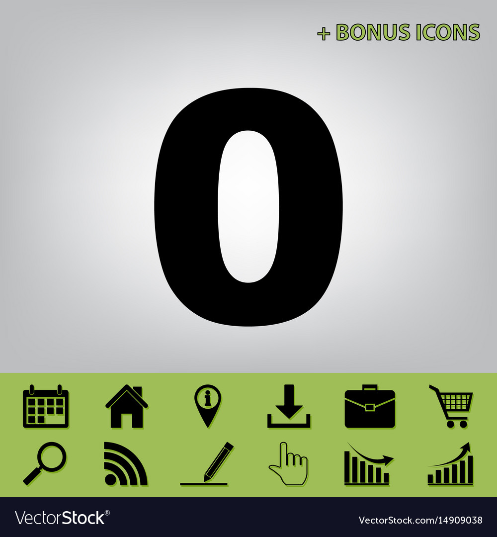 Number 0 sign design template element