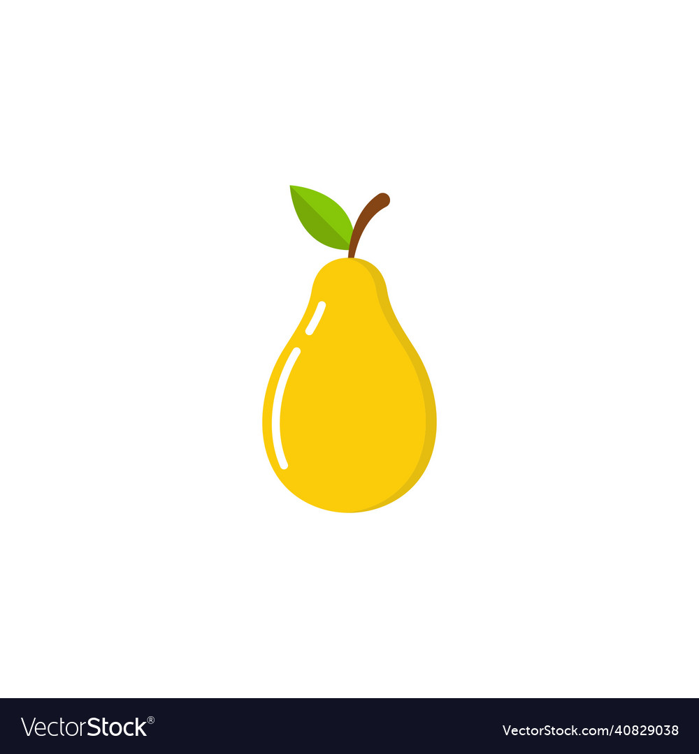 Pear icon design template Vector Image Pear icon design template
