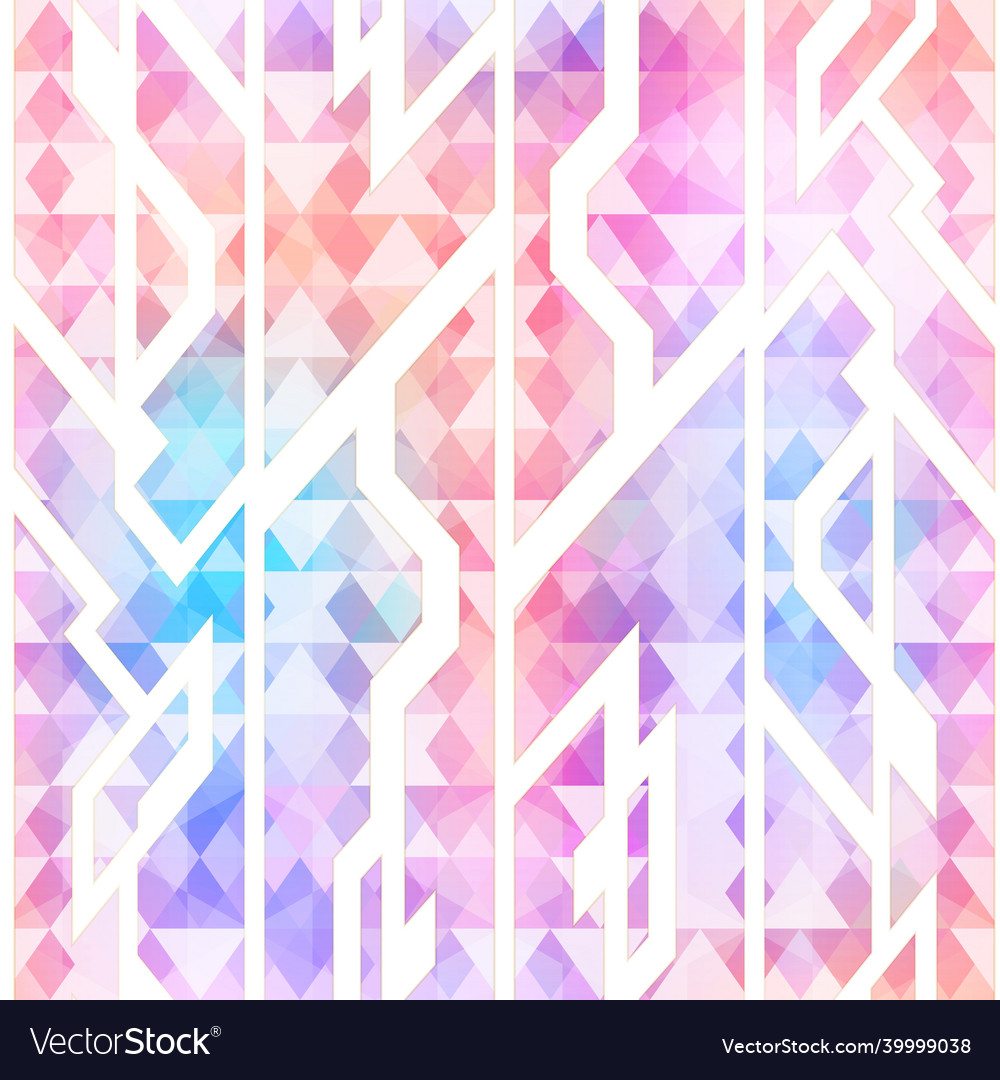 Pink triangle seamless pattern Royalty Free Vector Image