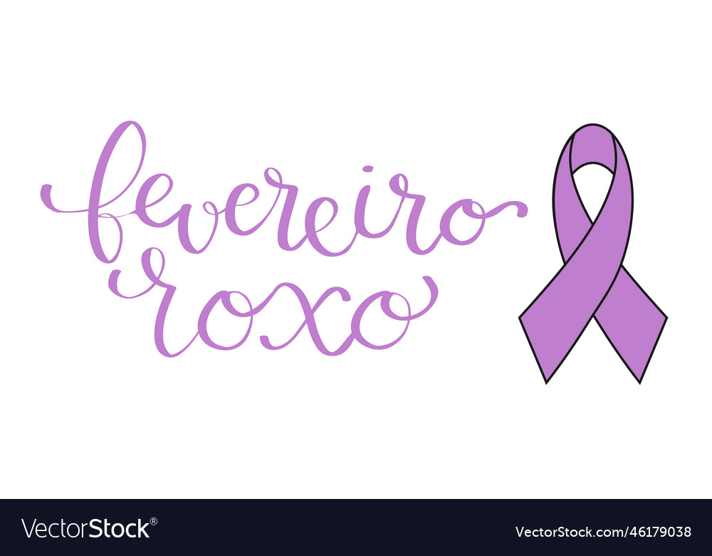 Purple february in portuguese fevereiro roxo