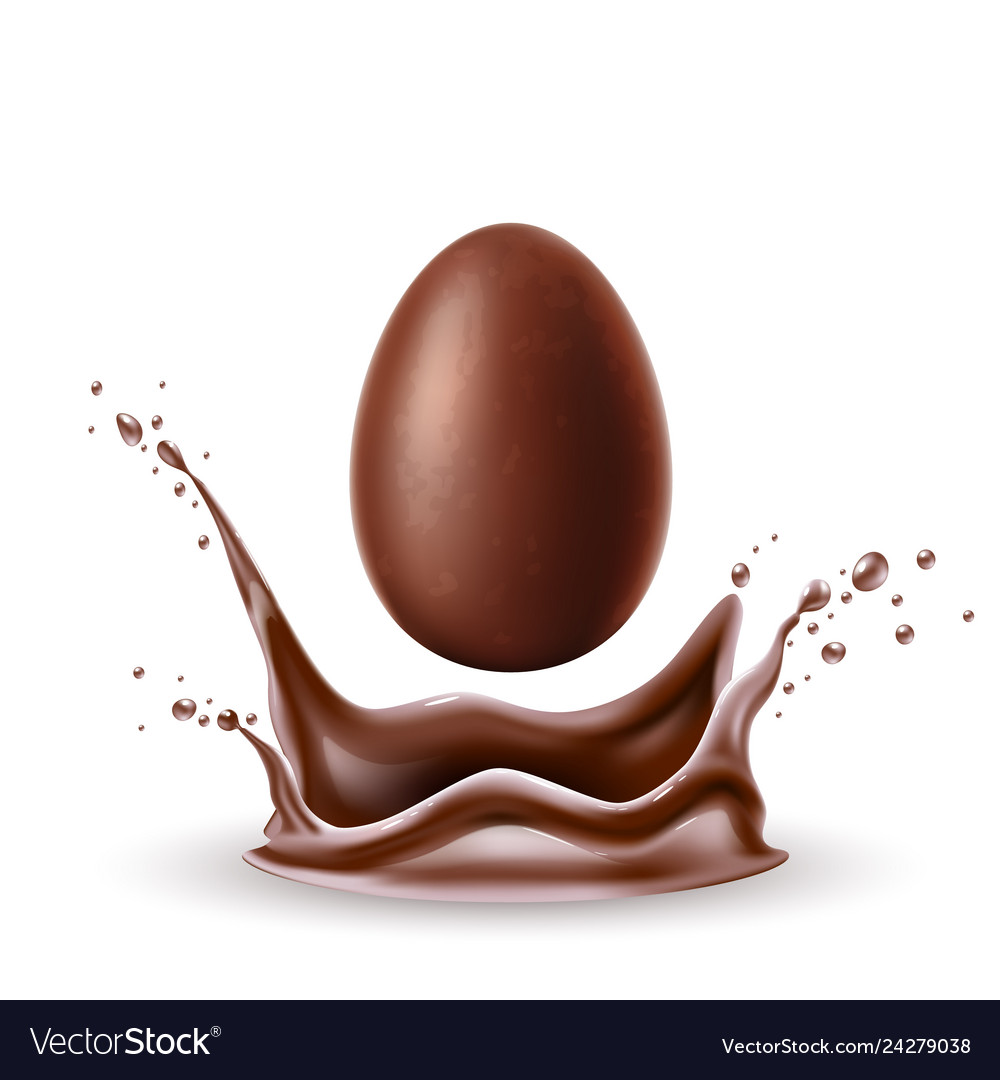 Easter broken egg 3d chocolate brown open Vector Image