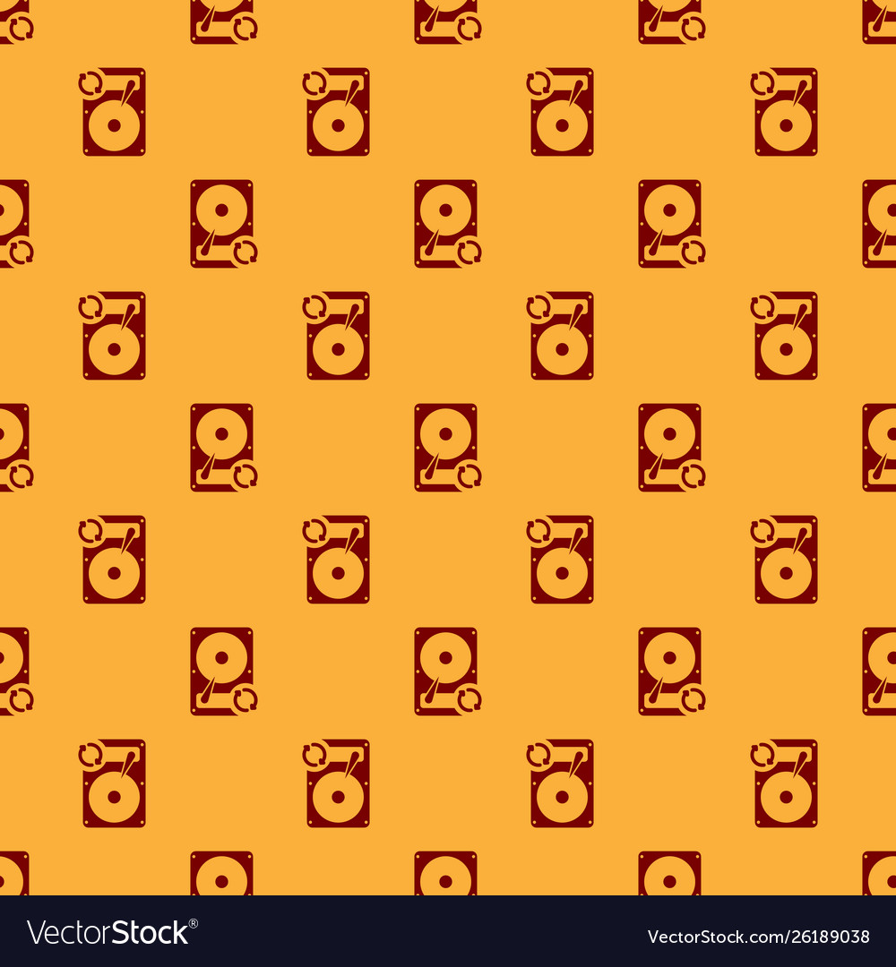 Red hard disk drive hdd sync refresh icon vector image Red hard disk drive hdd sync refresh icon
