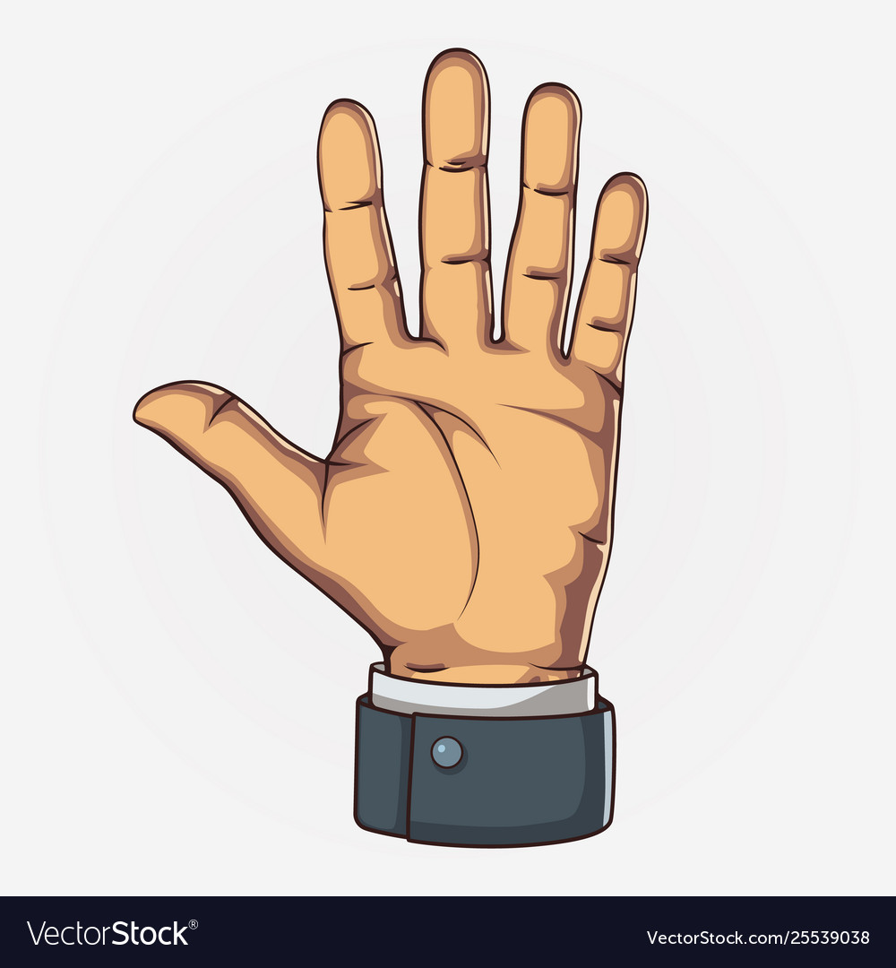 Retro Hand Counting Five