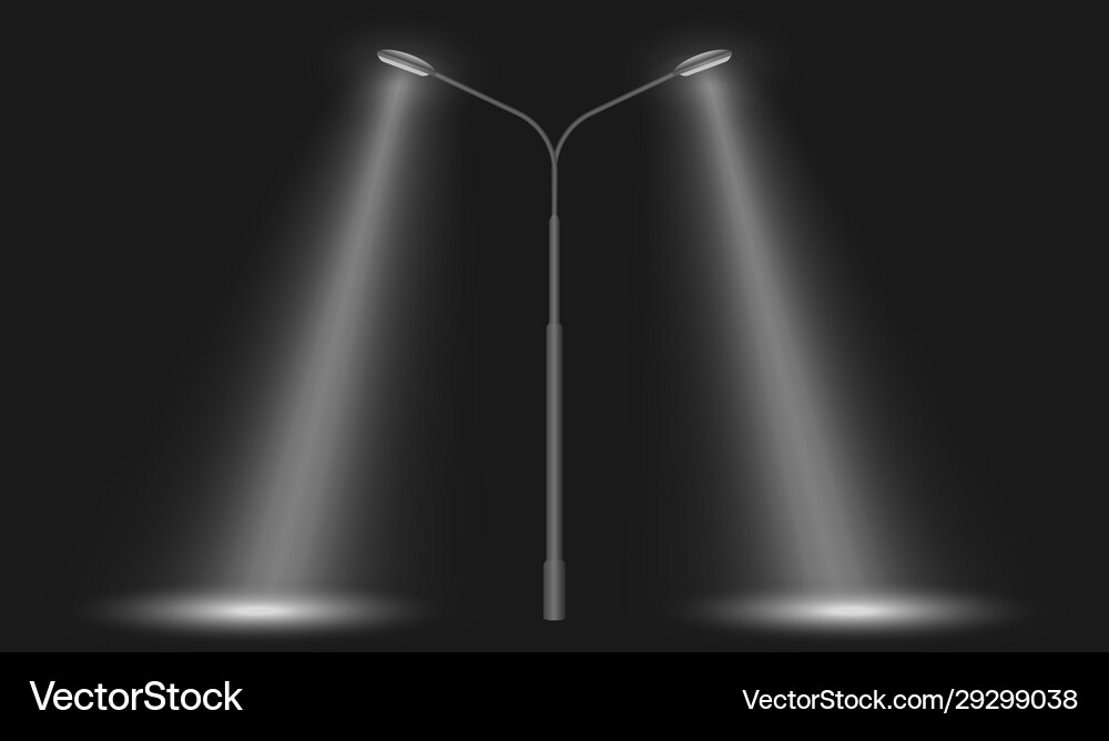 Street row led lights Royalty Free Vector Image