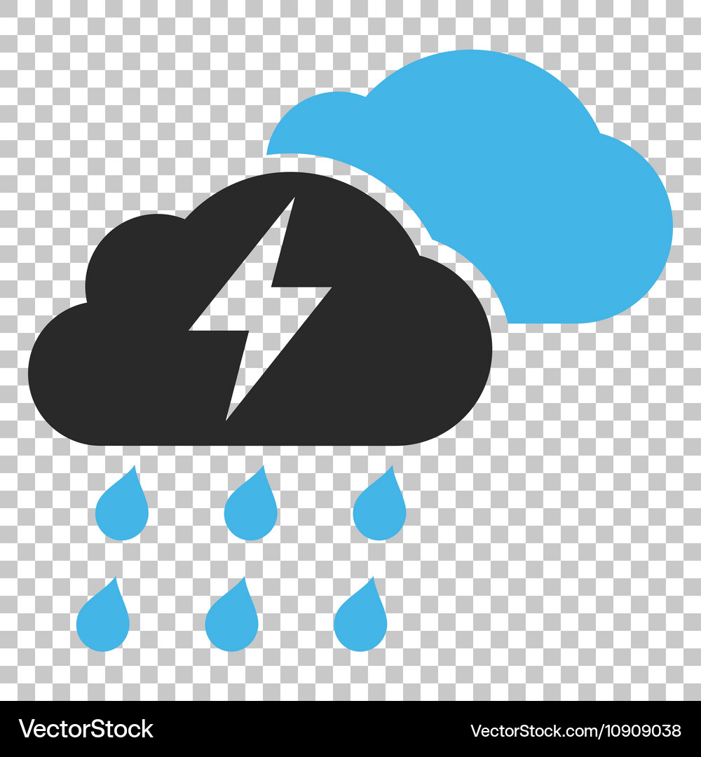 Thunderstorm clouds icon Royalty Free Vector Image