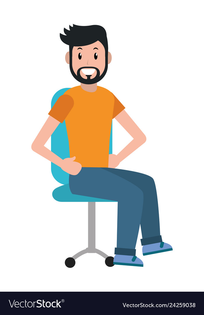 Young man cartoon
