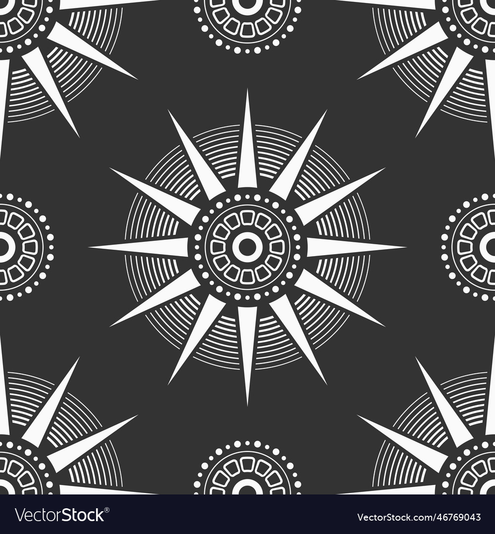 Abstract seamless pattern with round symmetrical vector image Abstract seamless pattern with round symmetrical