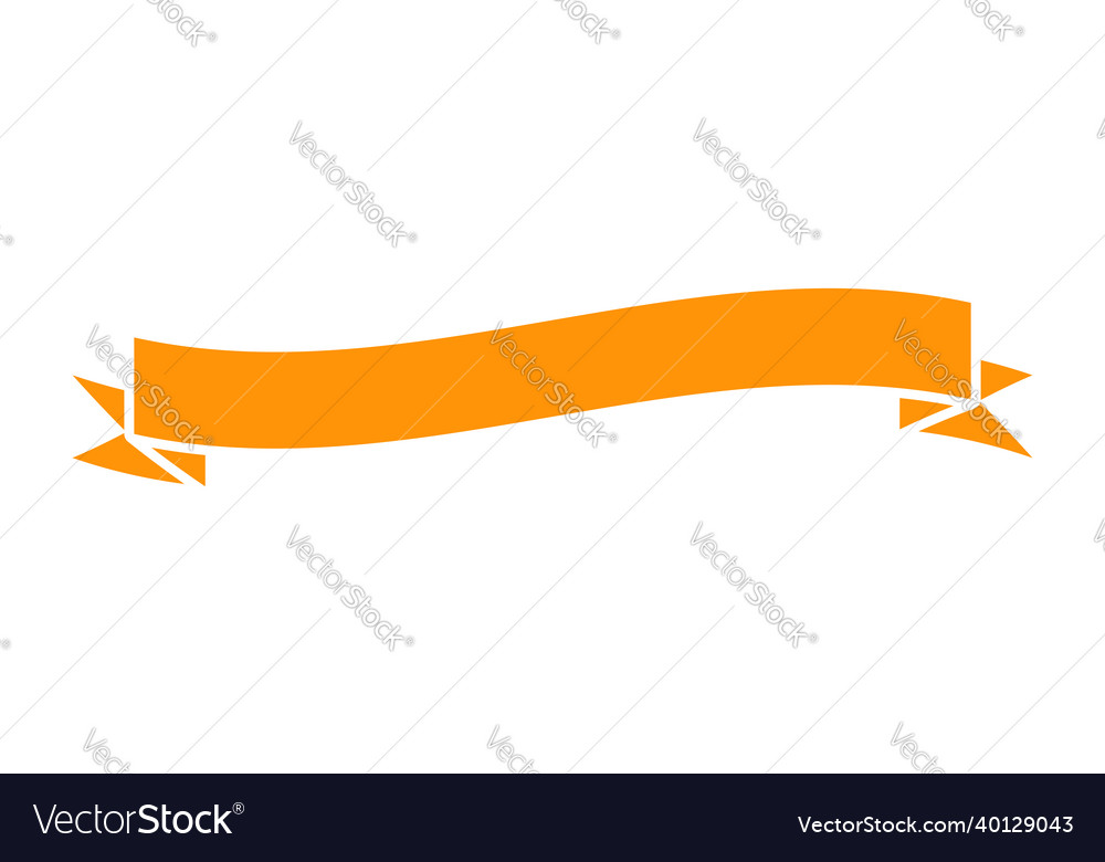 Banner ribbon horizontal shape design element Vector Image Banner ribbon horizontal shape design element
