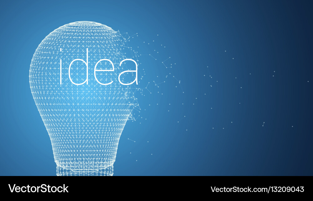 Bulb idea concept Royalty Free Vector Image - VectorStock
