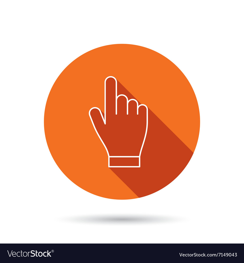 Click hand icon press or push pointer sign