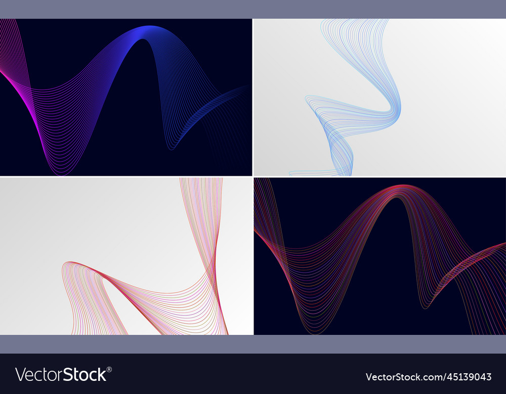 Collection of geometric minimal lines pattern set Vector Image Collection of geometric minimal lines pattern set
