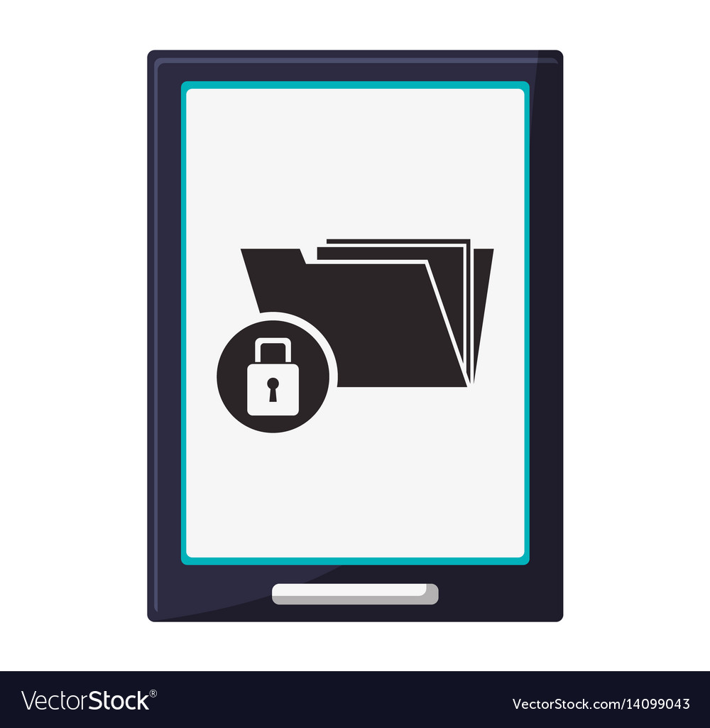 Cyber security smarpthone folder file padlock