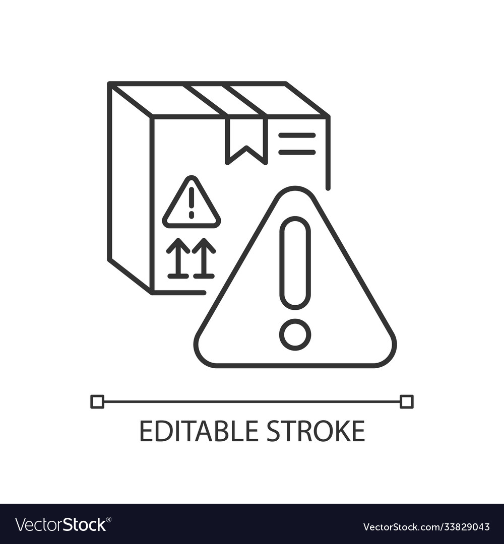 Dangerous cargo linear icon