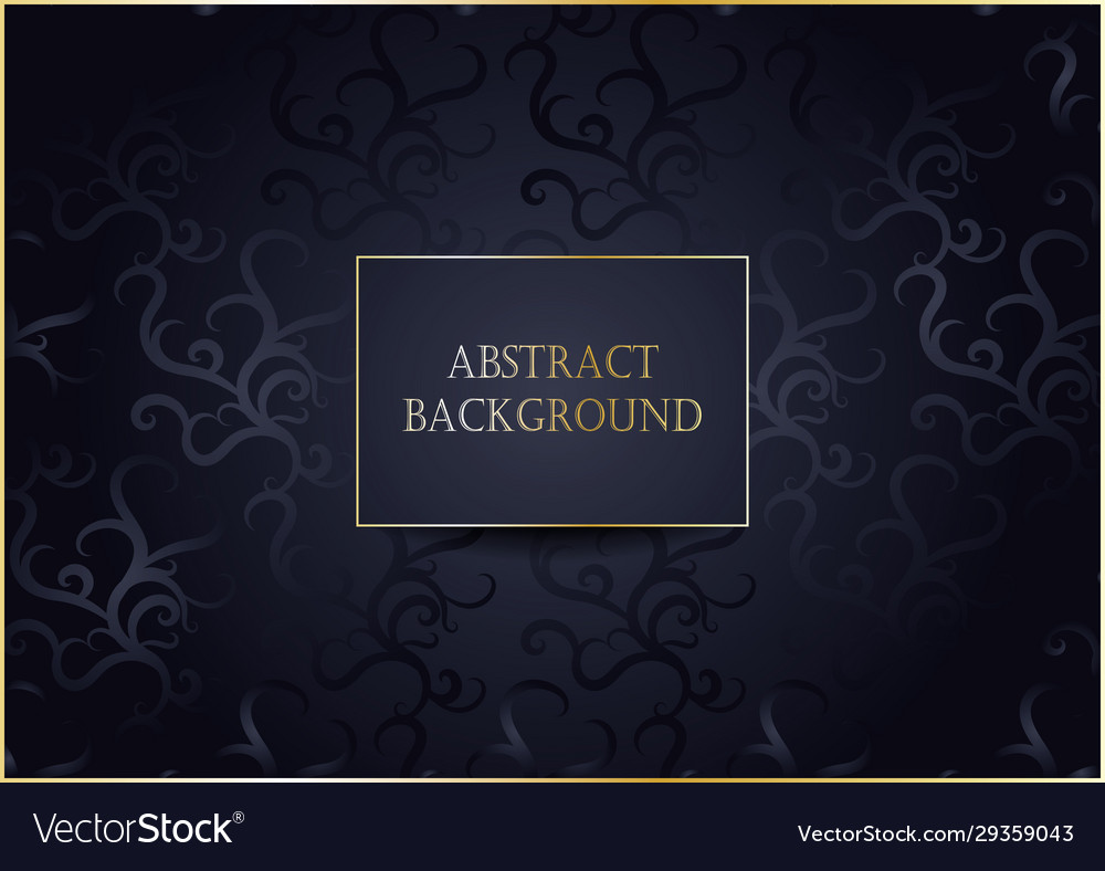 Dark abstract background with pattern and gold Vector Image Dark abstract background with pattern and gold