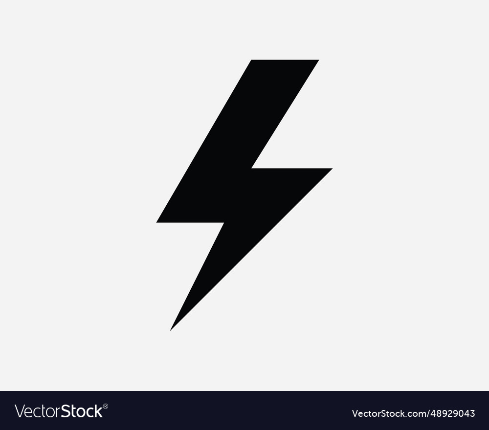 Electricity icon thunder energy shock zap bolt eps