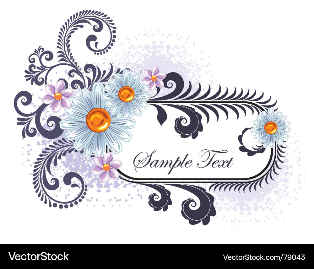 Floral frame Royalty Free Vector Image - VectorStock