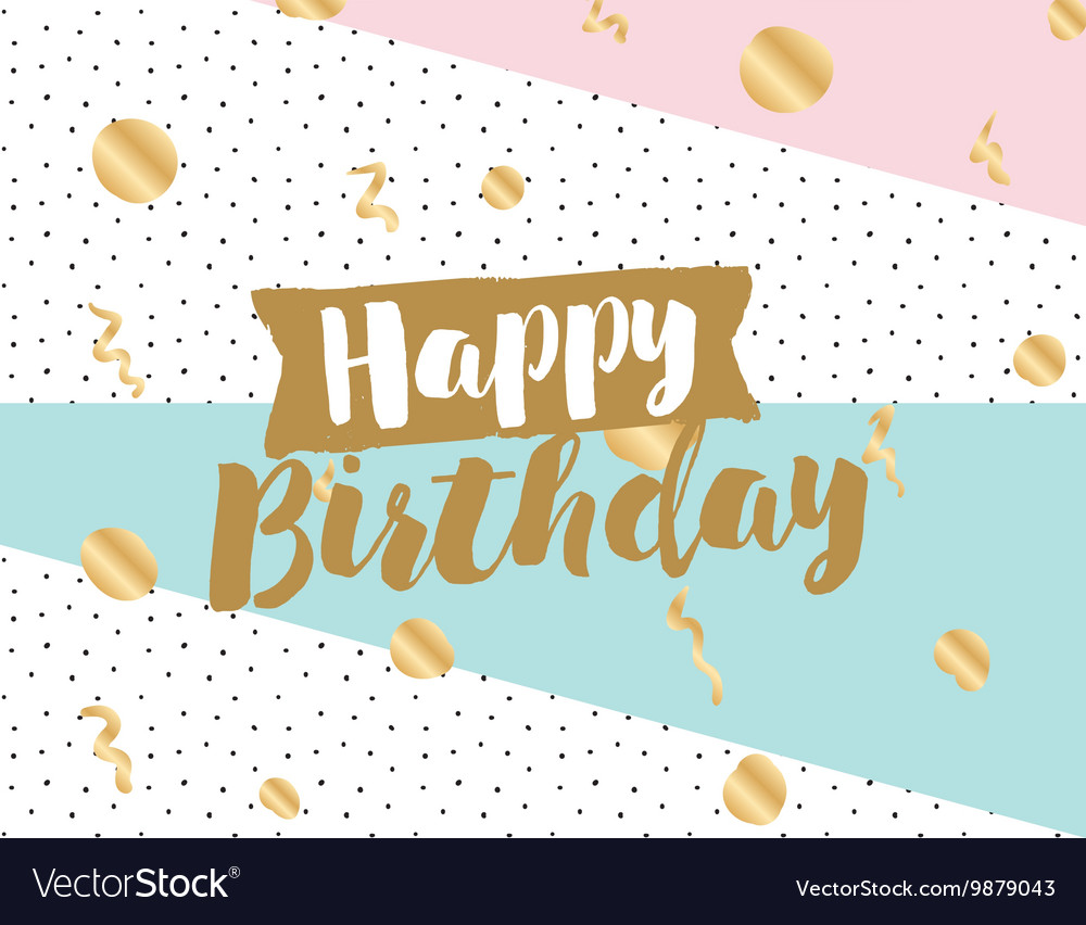 Geometric Birthday Text