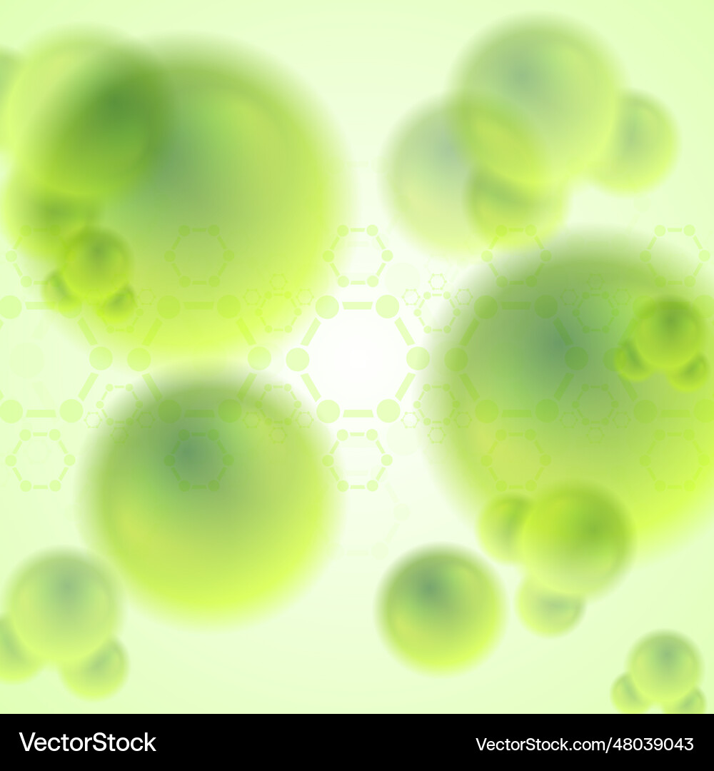 Green abstract molecules background Royalty Free Vector