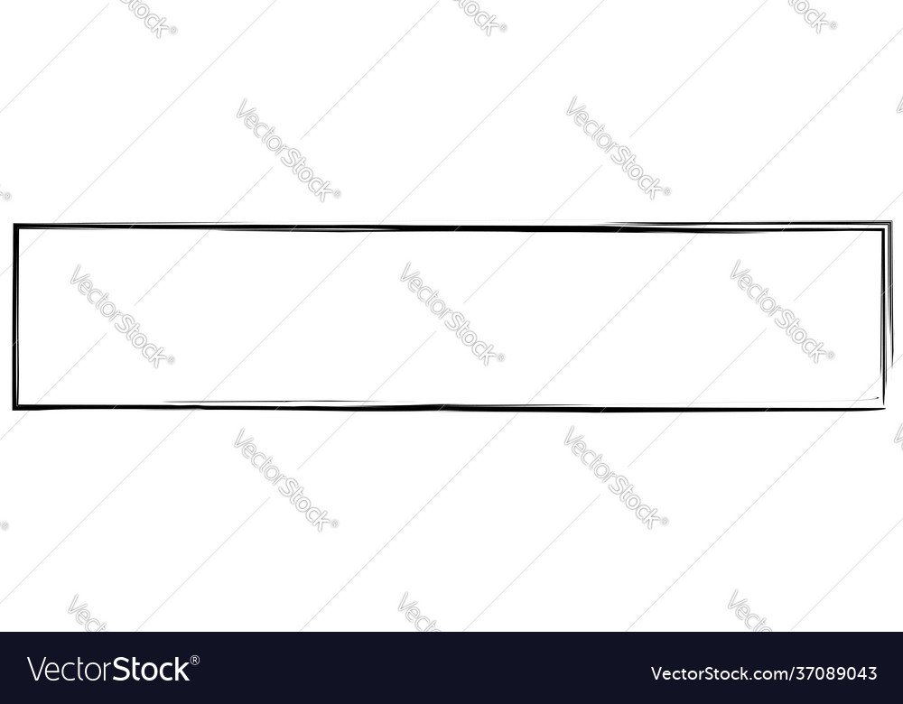 Grungy rectangular frame border plaque outline