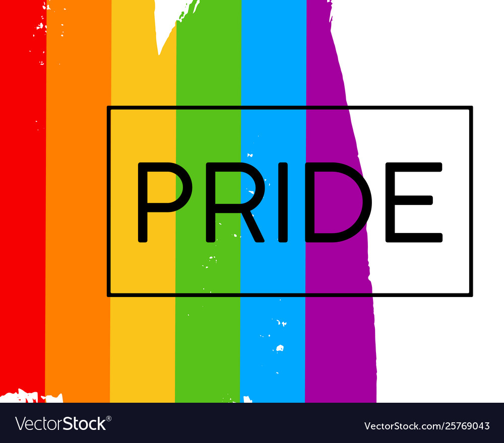 Hand draw lgbt pride flag