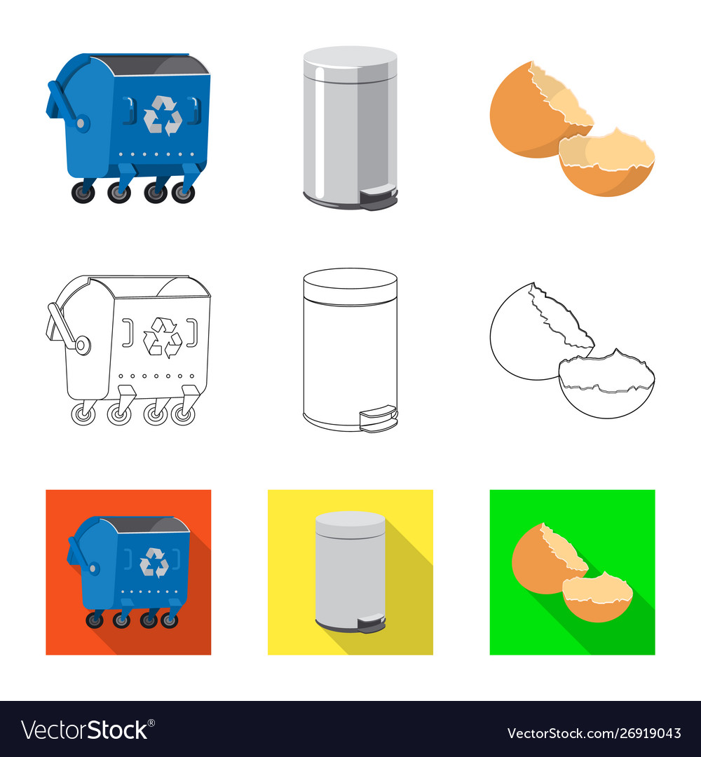 Isolated object refuse and junk symbol
