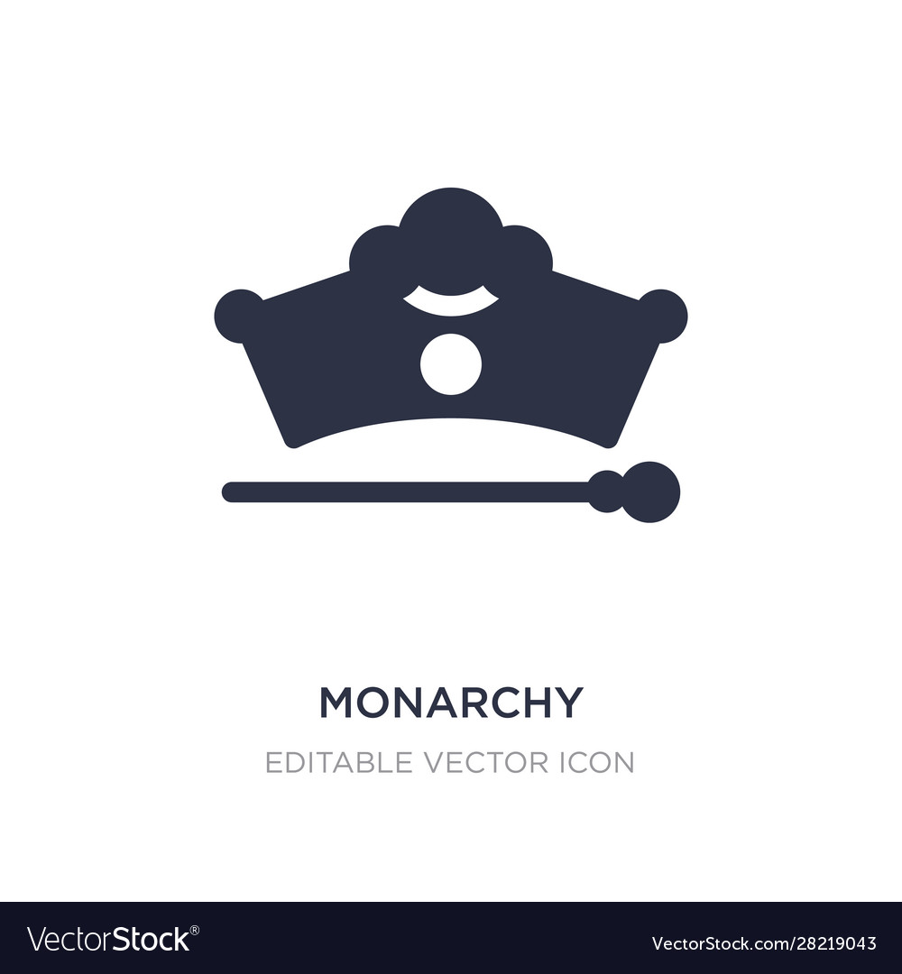 Monarchy icon on white background simple element vector image Monarchy icon on white background simple element