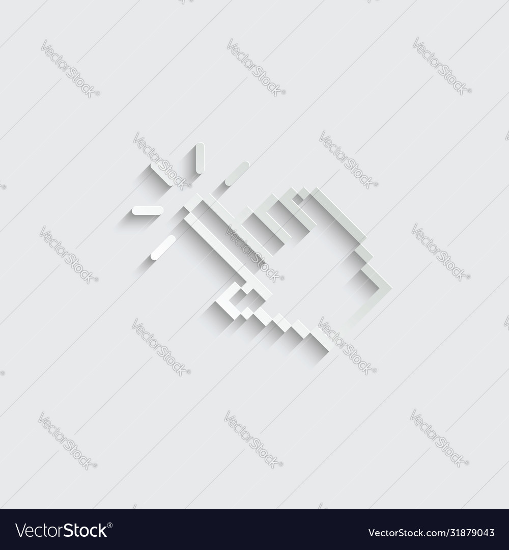 Paper click icon cursor symbol mouse