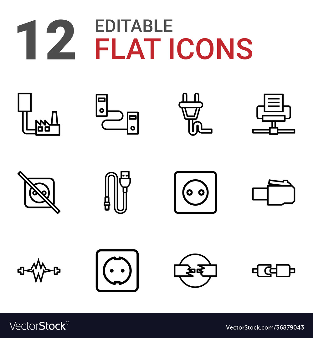 Plug icons Royalty Free Vector Image - VectorStock