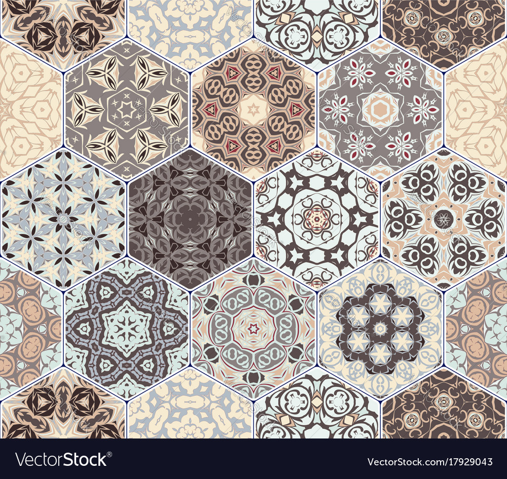 Set of hexagonal patterns