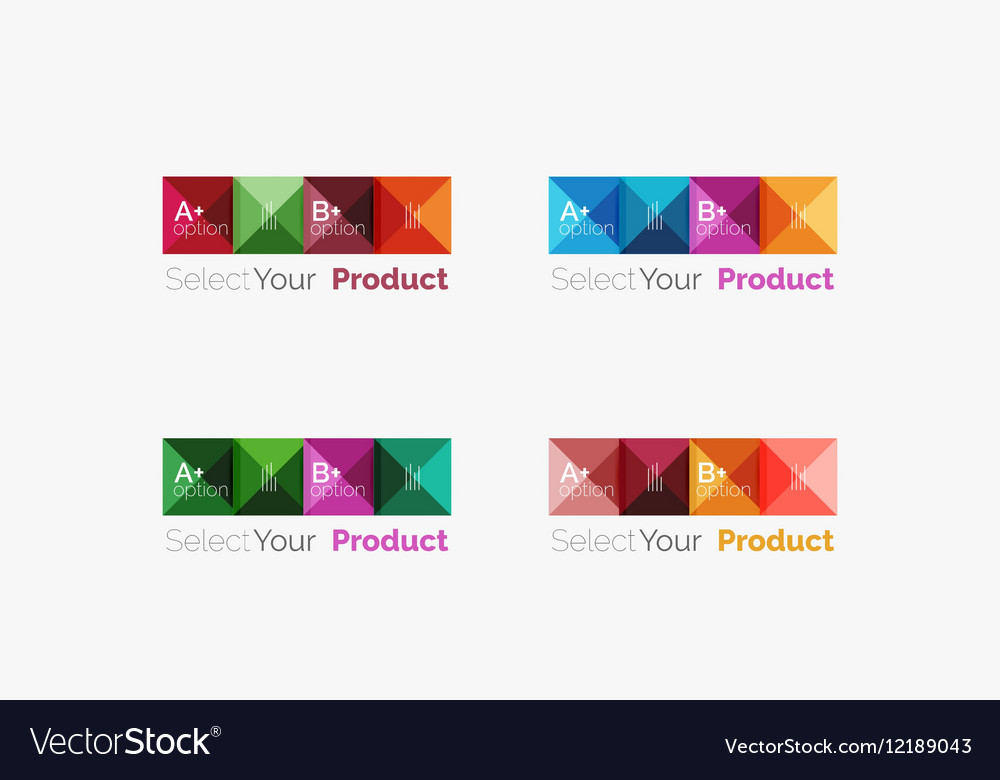 Set of square abstract background templates