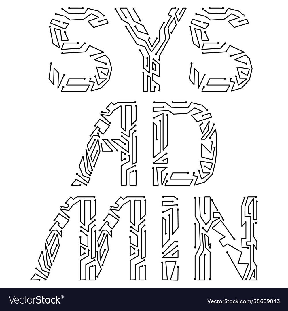 Sysadmin system administrator letters chips