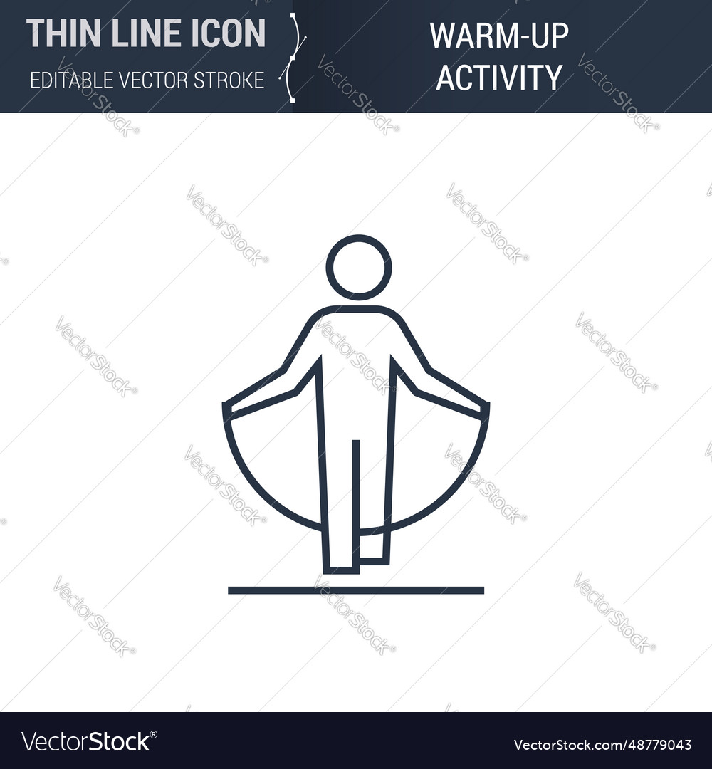 Warm-up activity icon Royalty Free Vector Image