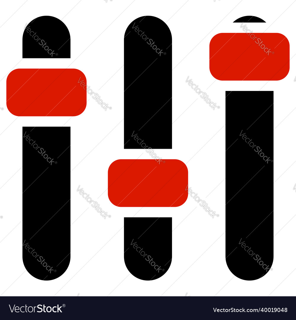 Adjuster slider tuner fader bars with levers knobs