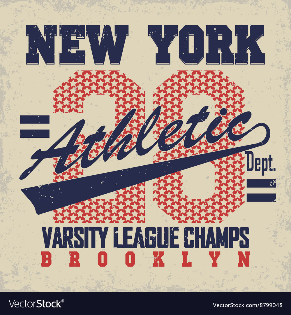 Brooklyn t-shirt graphics Royalty Free Vector Image