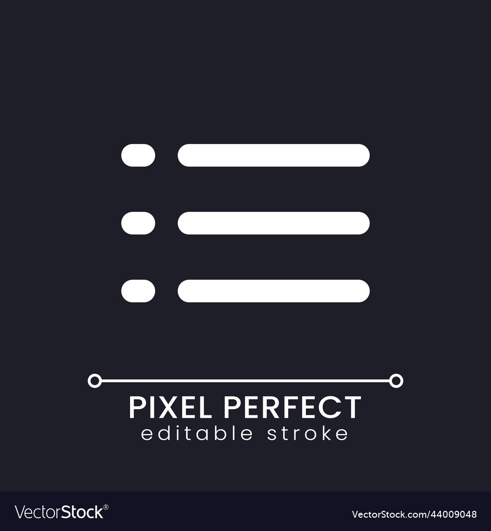 Checklist pixel perfect white linear ui icon vector image Checklist pixel perfect white linear ui icon