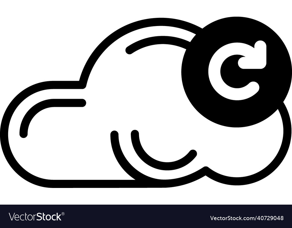 Cloud file refresh list vector image Cloud file refresh list