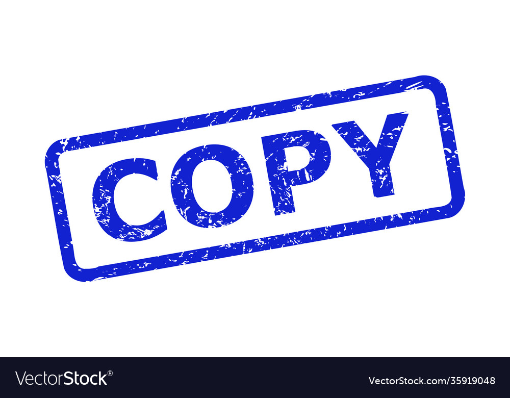 Copy seal with grunged style and rounded rectangle vector image Copy seal with grunged style and rounded rectangle