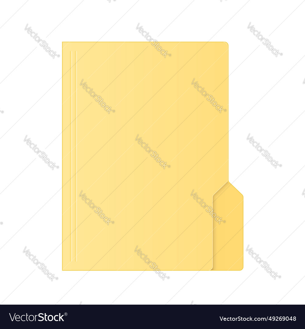 File computer folder icon isolated on white vector image File computer folder icon isolated on white