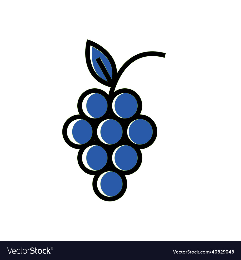 Grape icon design template Vector Image Grape icon design template