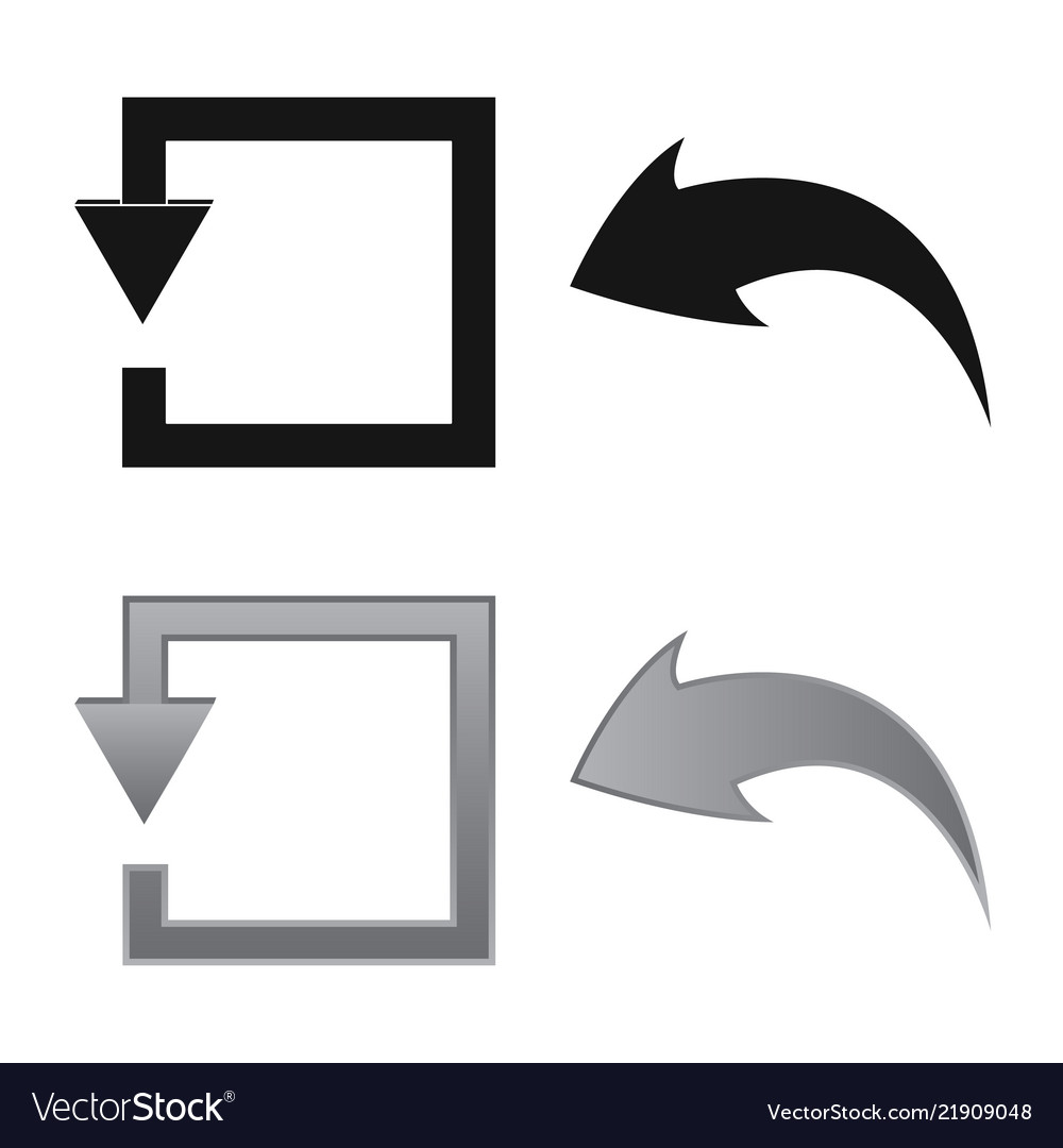 Isoliertes Element- und Pfeilsymbol vector image Isoliertes Element- und Pfeilsymbol