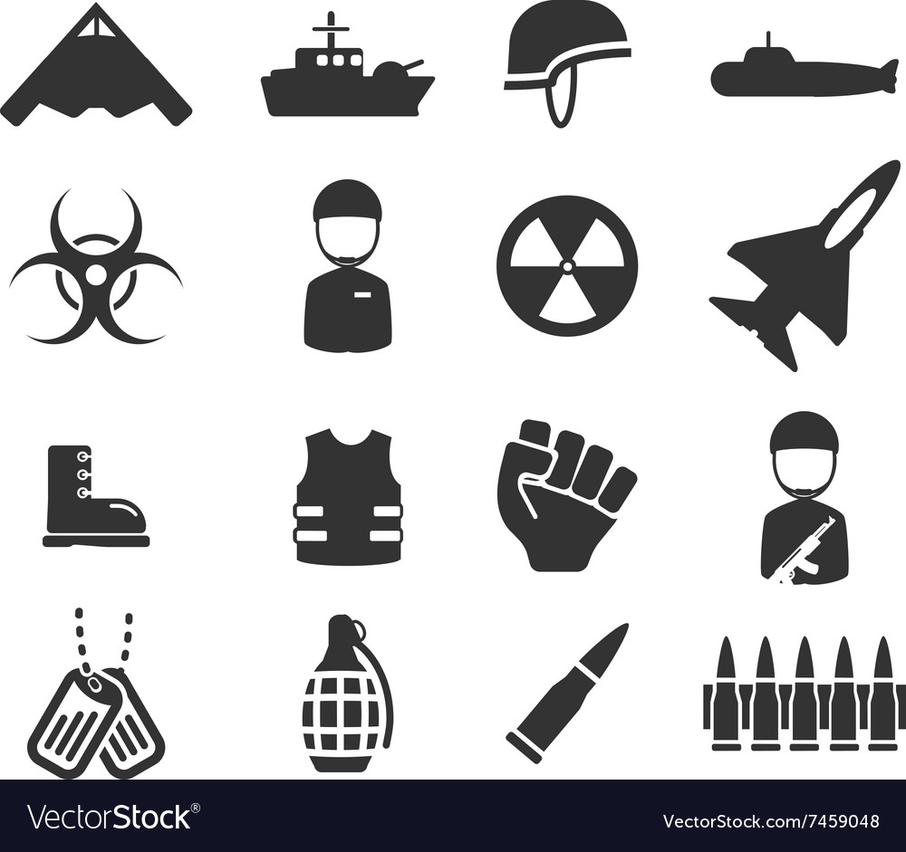 Militär einfach Icons