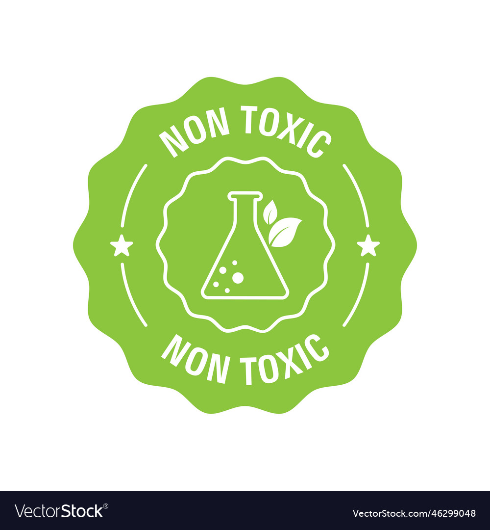 Non toxic design logo template toxic label Vector Image