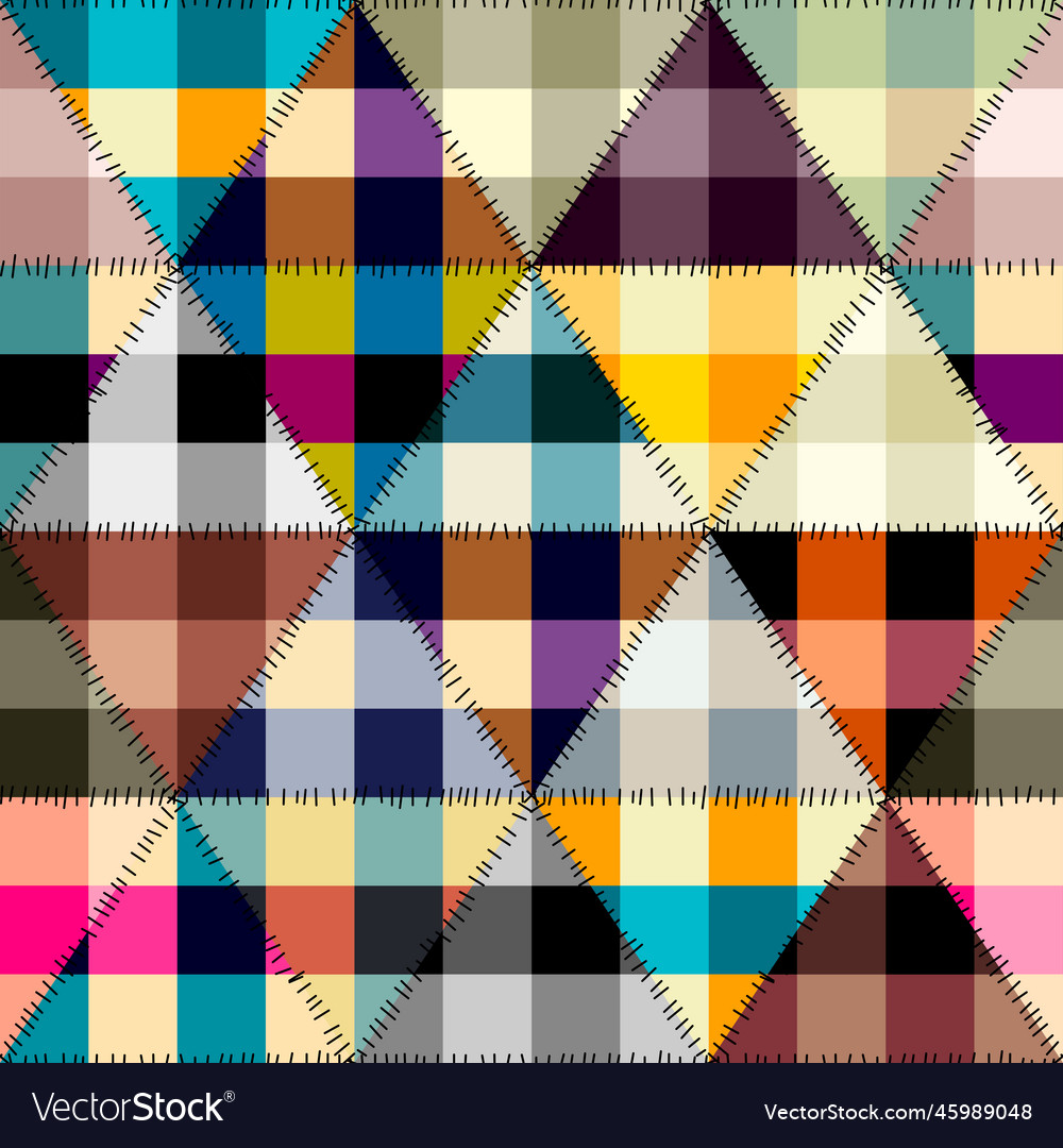 Patchwork textile pattern seamless quilting