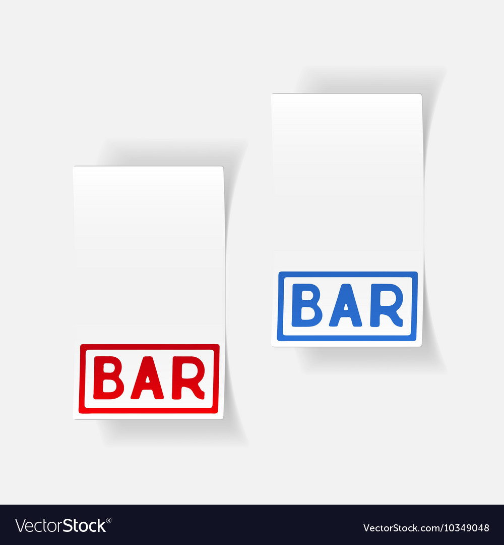 Realistic design element bar