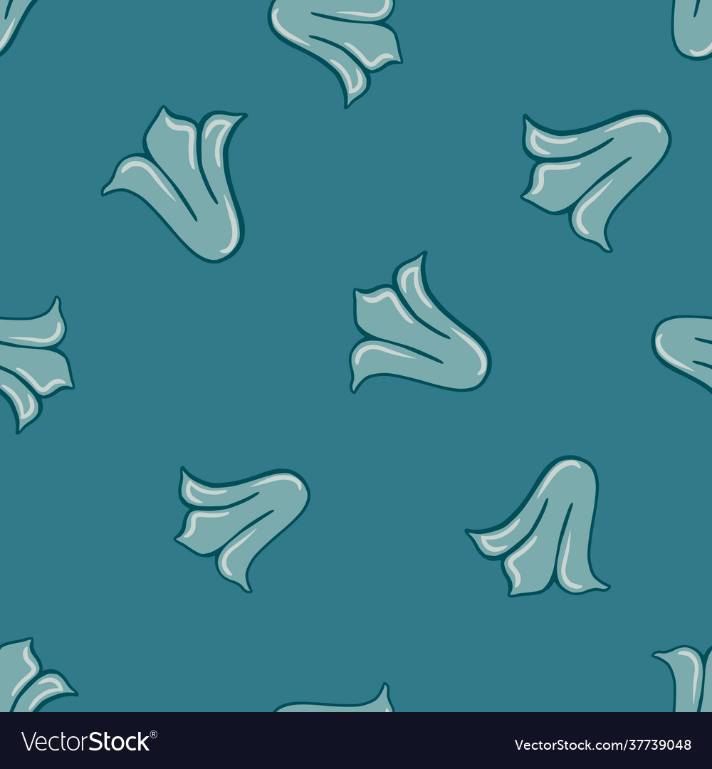 Seamless pattern with random tulip buds