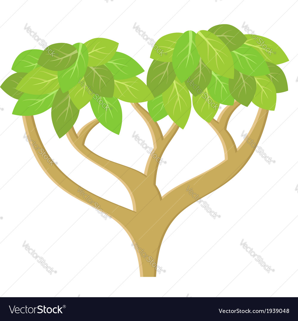 Tree having a shape of heart