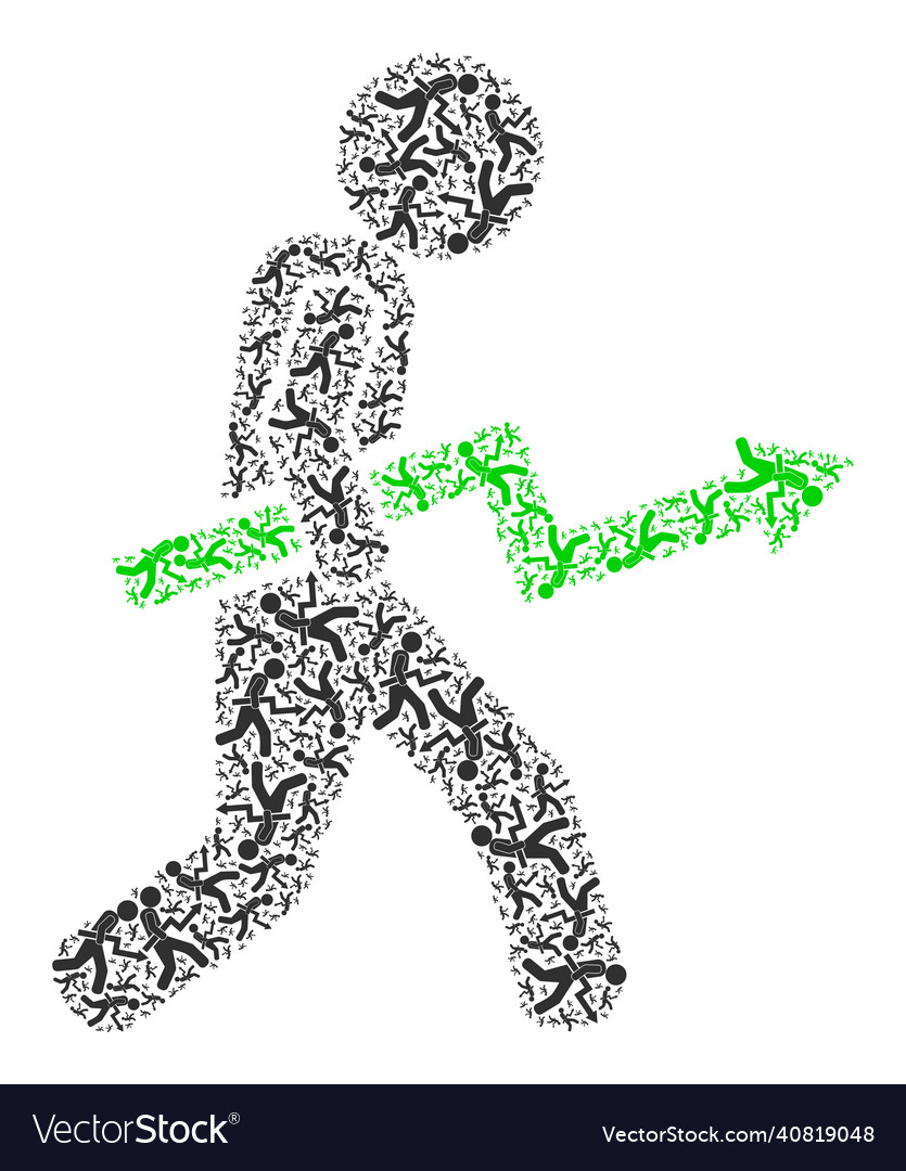 Trend up courier recursion icon mosaic of self vector image Trend up courier recursion icon mosaic of self