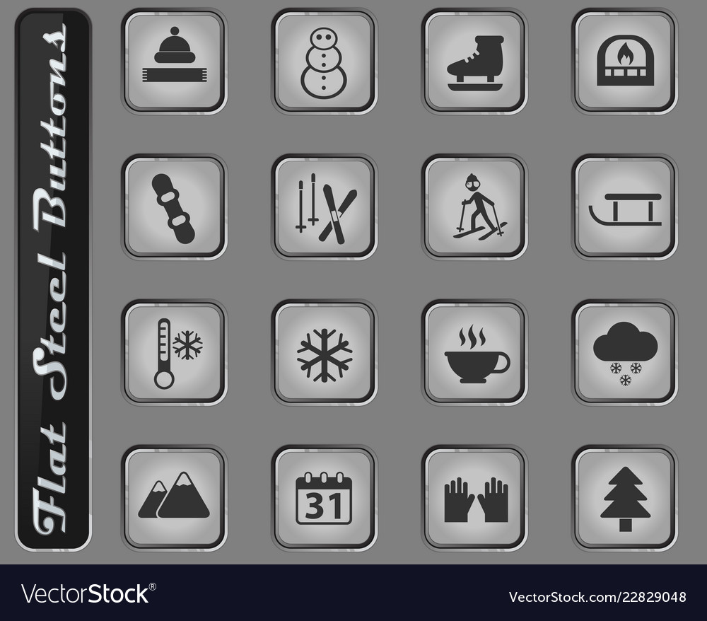 Winter icon set