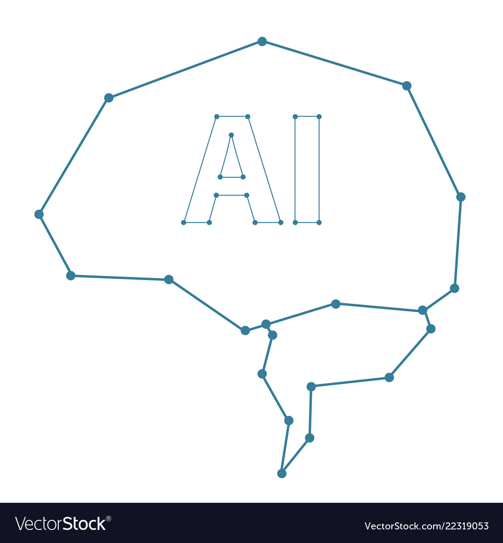 Abstract network ai brain